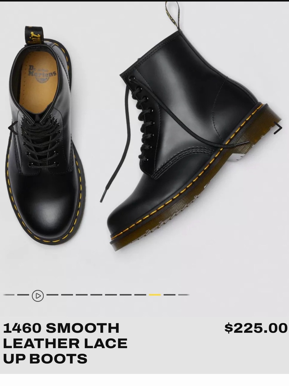 Dr. Martens 1460 SMOOTH LEATHER LACE UP BOOTS